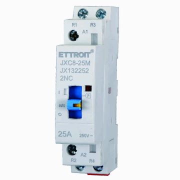 ETTROIT JX132252 Haushalts-AC-Schütz 2P 25A 220V 2NC 50Hz DIN mit manuellem Steuerschalter