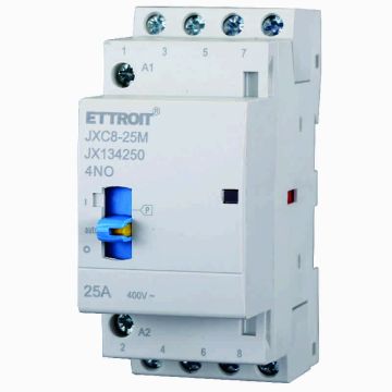 ETTROIT JX134250 Haushaltsschütz 4NO 4P 25A 220V 50Hz AC DIN mit manuellem Steuerschalter