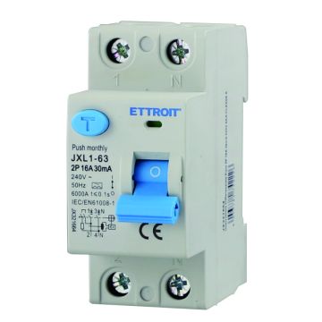 ETTROIT JX321664 Reiner Differentialschalter 2P 16A 30mA 220V-6KA KLASSE A