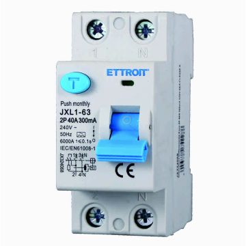 ETTROIT JX324068 Reiner Differentialschalter 2P 40A 300mA 220V-6KA KLASSE A