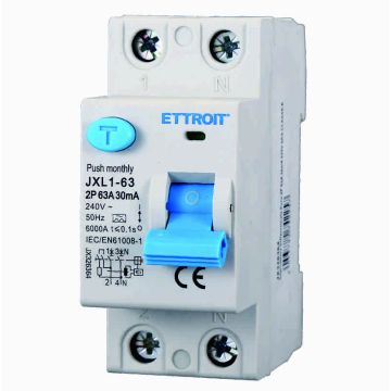 ETTROIT Reiner Fehlerstromschutzschalter 2P 63A 30mA 220V-6KA KLASSE A - JX326364