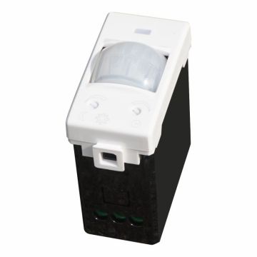 ETTROIT Bewegungsmelder 1 Modul Weiß mit Zeit-/Lux-Einstellung Kompatibel mit BTicino Matix – Artikelnummer MT1800