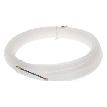 Professionelle Kabelverschraubungssonde aus transparentem Nylon mit festem Kopf Ø4 mm, Länge 20 Meter