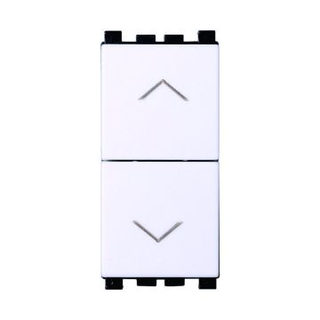 ETTROIT 1P+1P 10A Doppeltaster Farbe WEISS Kompatibel mit Vimar Arke VA1202B