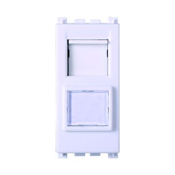 ETTROIT RJ45 CAT6 Datenbuchsenmodul Netzwerkanschluss kompatibel mit Vimar Arke Farbe weiß, VA2356B