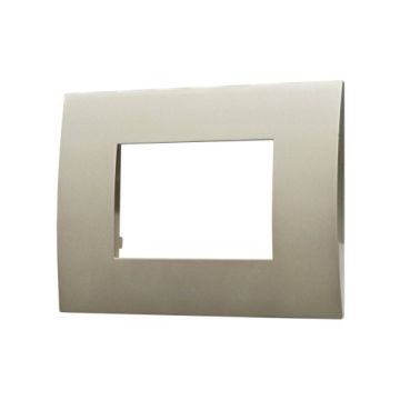 ETTROIT Kunststoffplatte Venus Serie 3P, Farbe Titan, kompatibel mit Vimar Arke VA83308