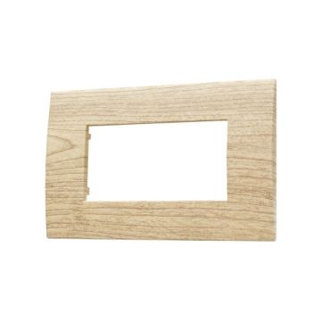 ETTROIT Kunststoffplatte 4P Helle Holzfarbe Kompatibel mit Vimar Arke VA83404
